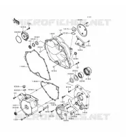 COUVERCLES MOTEUR pour Kawasaki KEF300 2000