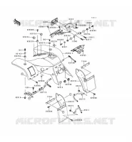 GARDE BOUE AVANT pour Kawasaki KEF300 2000