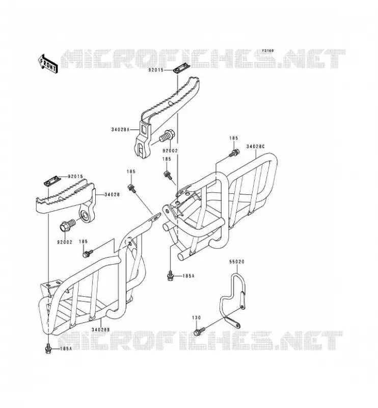 REPOSE PIED Kawasaki QUAD 300 2000 KEF300  KEF300-A6