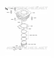 CYLINDRE/PISTON pour Kawasaki KFX300 2001