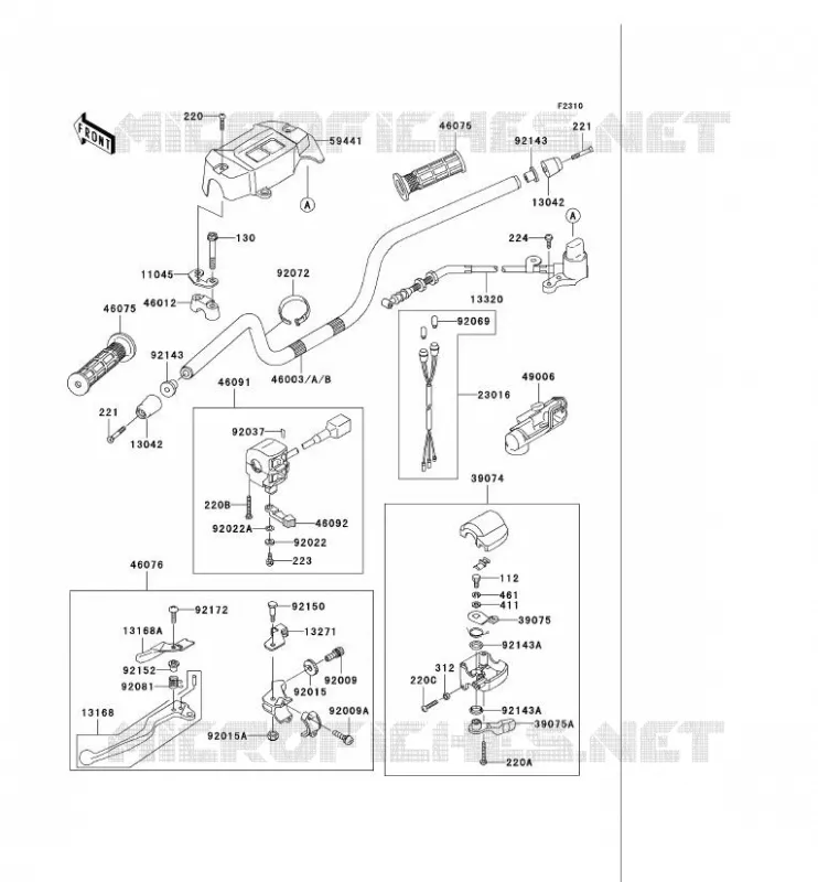 GUIDON Kawasaki QUAD 300 2001 KFX300  KEF300-B1