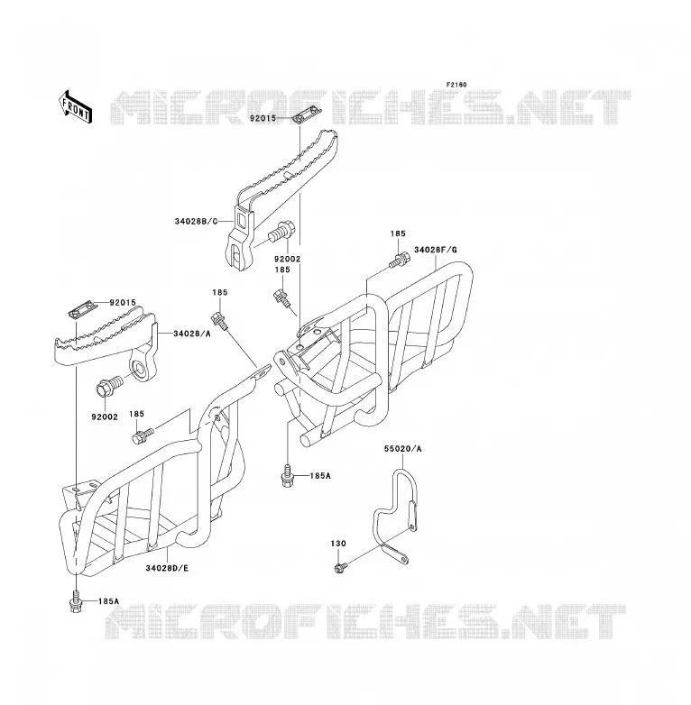 REPOSE PIED Kawasaki QUAD 300 2003 KFX300  KEF300-B3