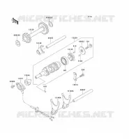 FOURCHETTE/BARRILLET DE SELECTION pour Kawasaki KLF220 1999