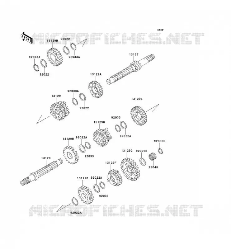 TRANSMISSION Kawasaki QUAD 220 2000 KLF220  KLF220-A13