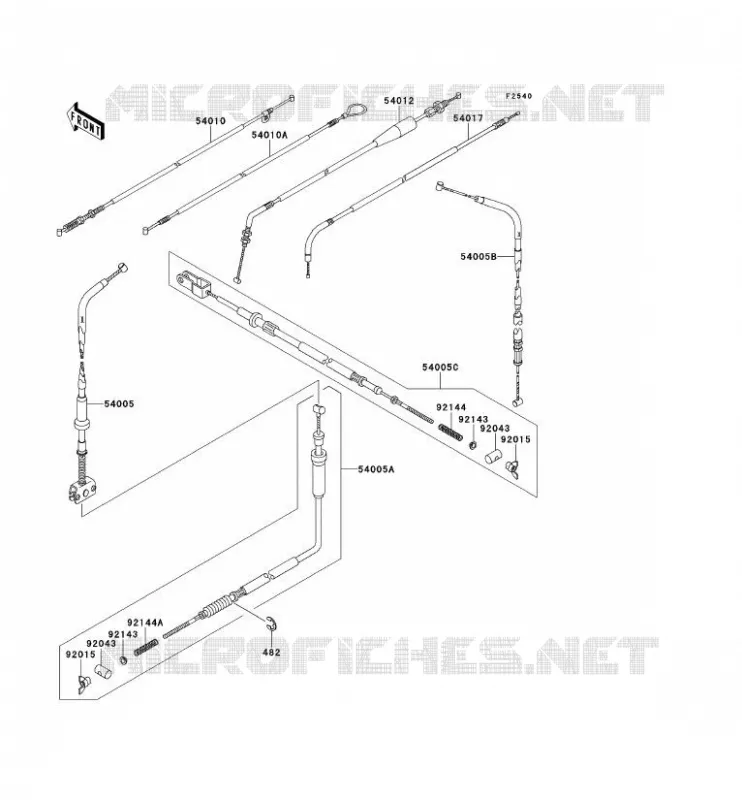 CABLES Kawasaki QUAD 220 2000 KLF220  KLF220-A13