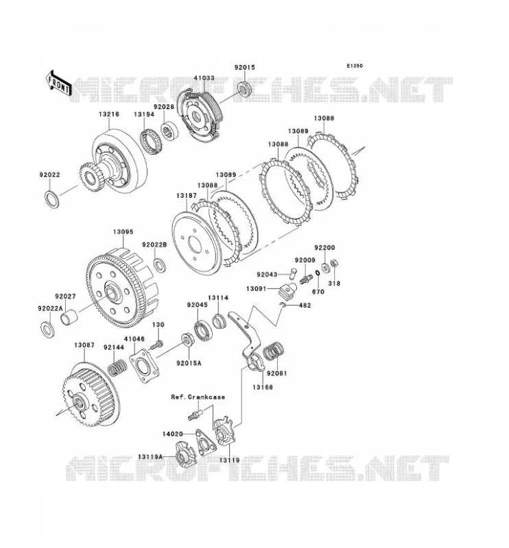 EMBRAYAGE Kawasaki QUAD 220 2000 KLF220  KLF220-A13