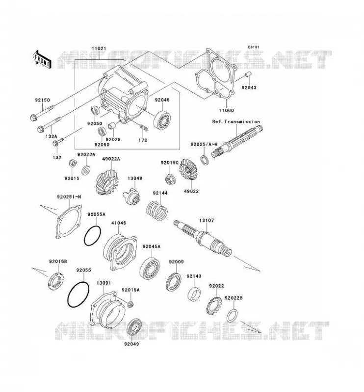 PIGNON CONIQUE AVANT Kawasaki QUAD 220 2000 KLF220  KLF220-A13