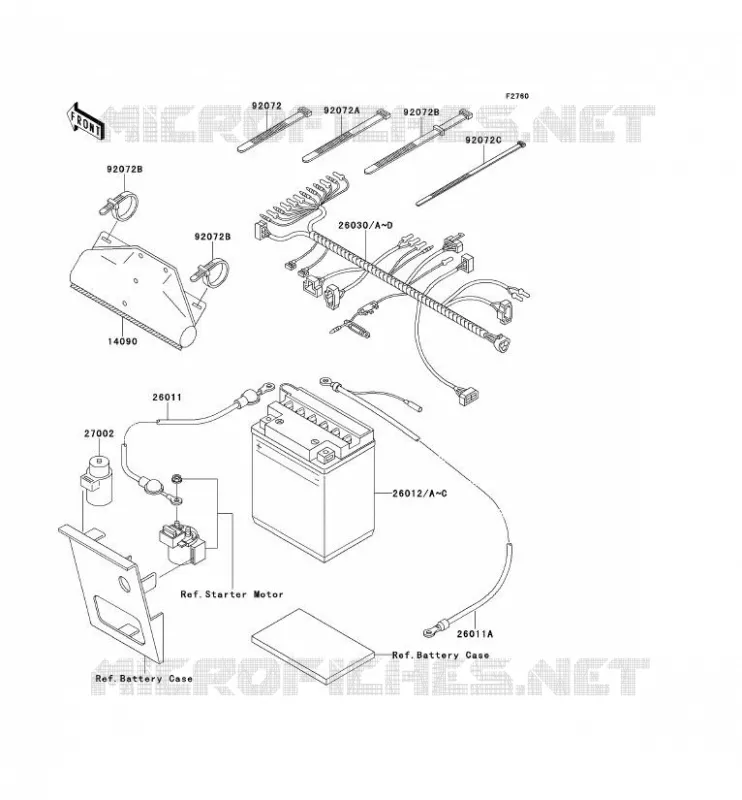 CHASSIS EQUIPMENT ELECTRIQUE Kawasaki QUAD 220 2000 KLF220  KLF220-A13