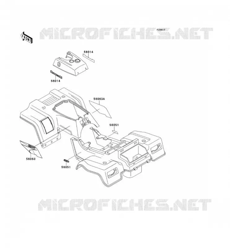 STICKER(GREEN) Kawasaki QUAD 220 2000 KLF220  KLF220-A13