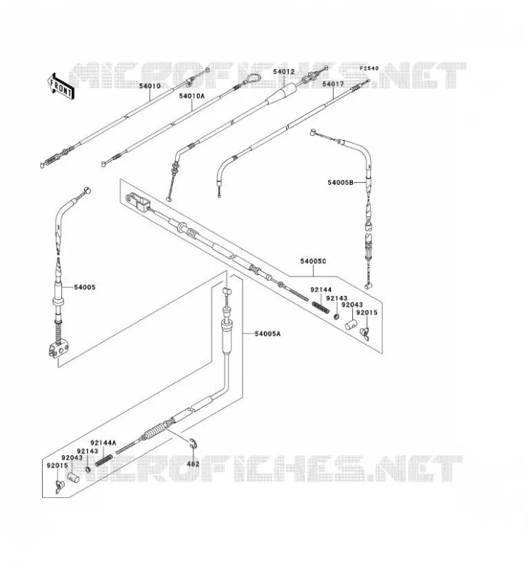 CABLES Kawasaki QUAD 220 2001 KLF220  KLF220-A14