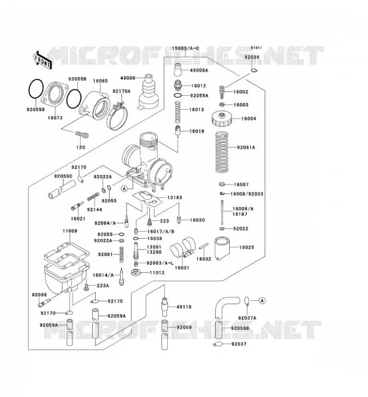 CARBURATEUR Kawasaki QUAD 220 2001 KLF220  KLF220-A14