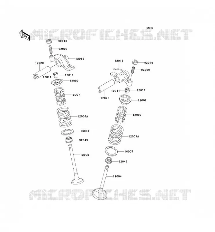SOUPAPE Kawasaki QUAD 220 2001 KLF220  KLF220-A14