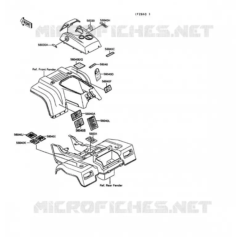 LABEL Kawasaki QUAD 220 1989 KLF220  KLF220-A2