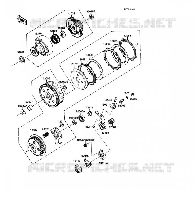 EMBRAYAGE Kawasaki QUAD 220 1990 KLF220  KLF220-A3