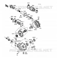 ARBRE DE TRANSMISSION/TRANS.FINALE pour Kawasaki KLF220 1990