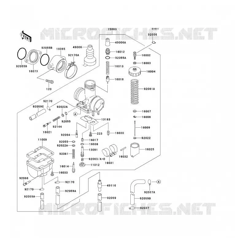 CARBURATEUR Kawasaki QUAD 220 1993 KLF220  KLF220-A6