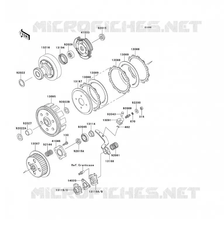 EMBRAYAGE Kawasaki QUAD 220 1993 KLF220  KLF220-A6
