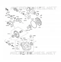 ARBRE DE TRANSMISSION/TRANS.FINALE pour Kawasaki KLF220 1996