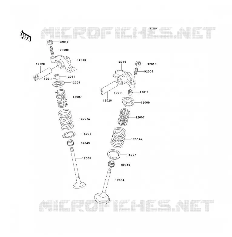 SOUPAPE Kawasaki QUAD 250 2003 KLF250  KLF250-A1