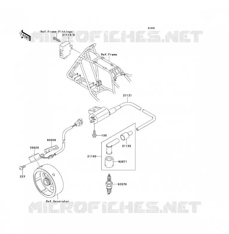 SYSTEME D&acute;ALLUMAGE Kawasaki QUAD 250 2003 KLF250  KLF250-A1