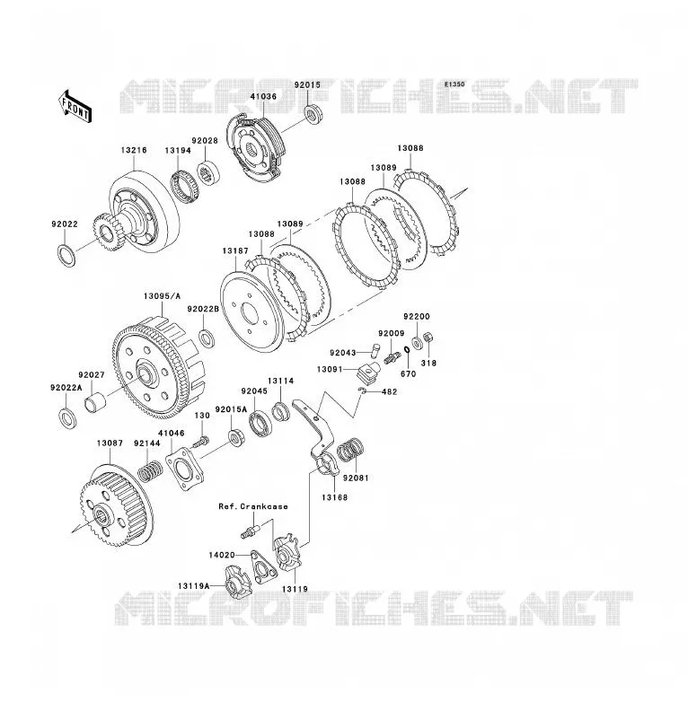 EMBRAYAGE Kawasaki QUAD 250 2004 KLF250  KLF250-A2