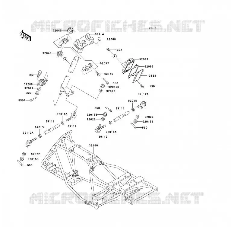 CH&Acirc;SSIS Kawasaki QUAD 250 2004 KLF250  KLF250-A2