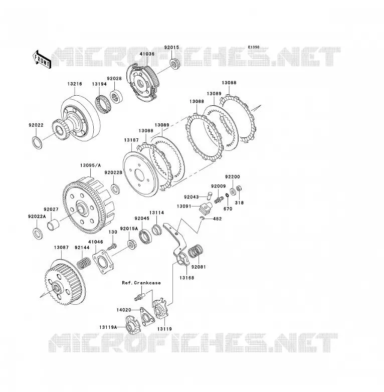 EMBRAYAGE Kawasaki QUAD 250 2004 KLF250  KLF250-A2