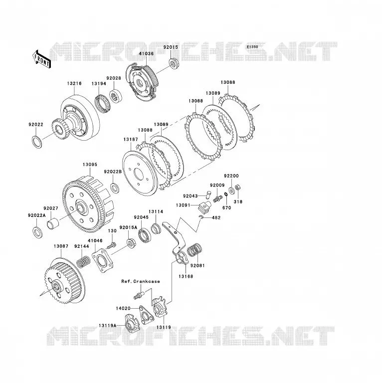 EMBRAYAGE Kawasaki QUAD 250 2005 KLF250  KLF250-A3