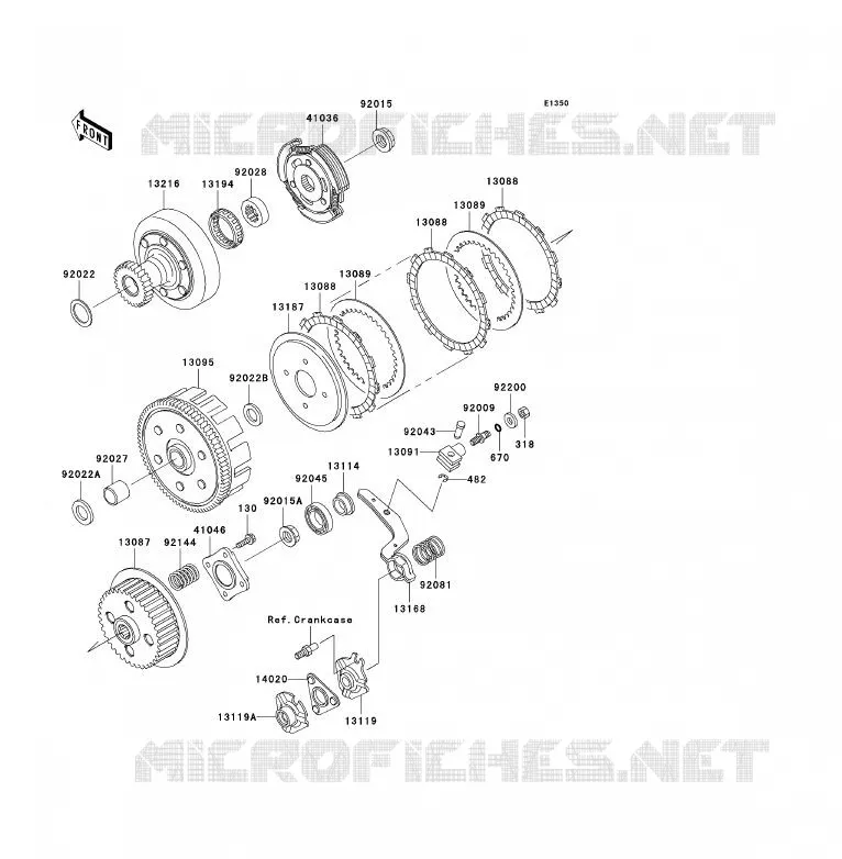 EMBRAYAGE Kawasaki QUAD 250 2007 KLF250  KLF250A7F