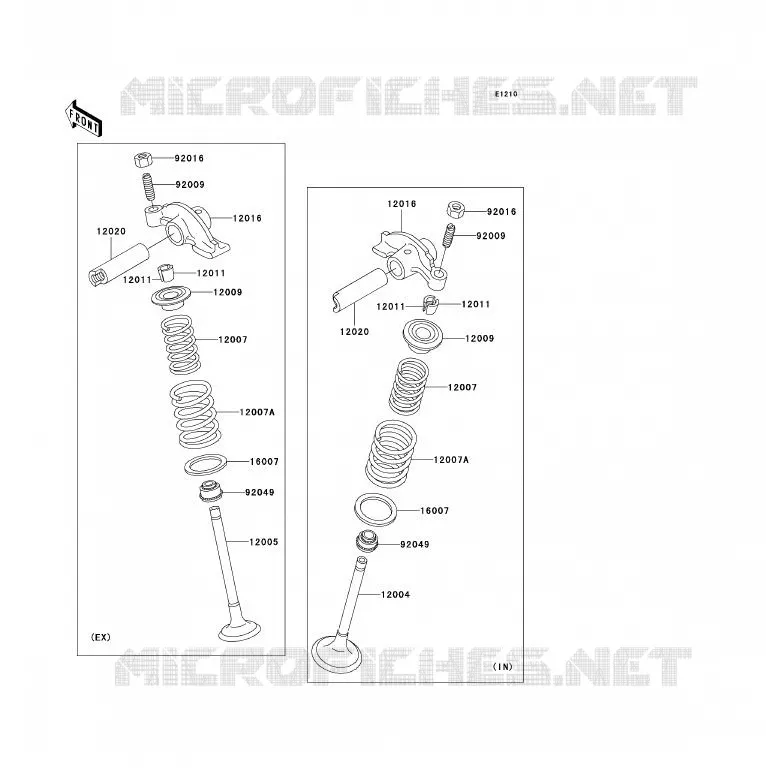 SOUPAPE Kawasaki QUAD 250 2007 KLF250  KLF250A7F
