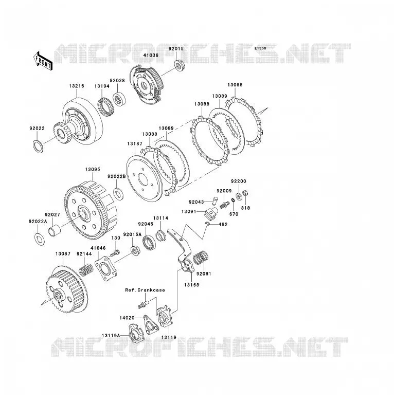 EMBRAYAGE Kawasaki QUAD 250 2008 KLF250  KLF250A8F