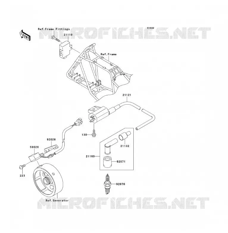 SYSTEME D&acute;ALLUMAGE Kawasaki QUAD 250 2010 KLF250  KLF250AAF