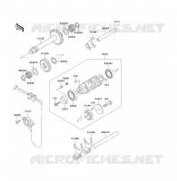FOURCHETTE/BARRILLET DE SELECTION pour Kawasaki KLF300 1998