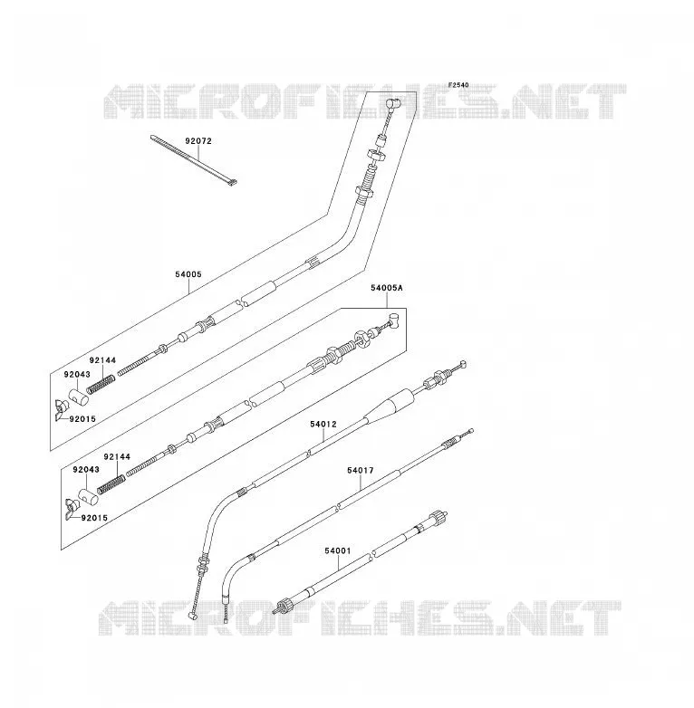 CABLES Kawasaki QUAD 300 2000 KLF300  KLF300-B13