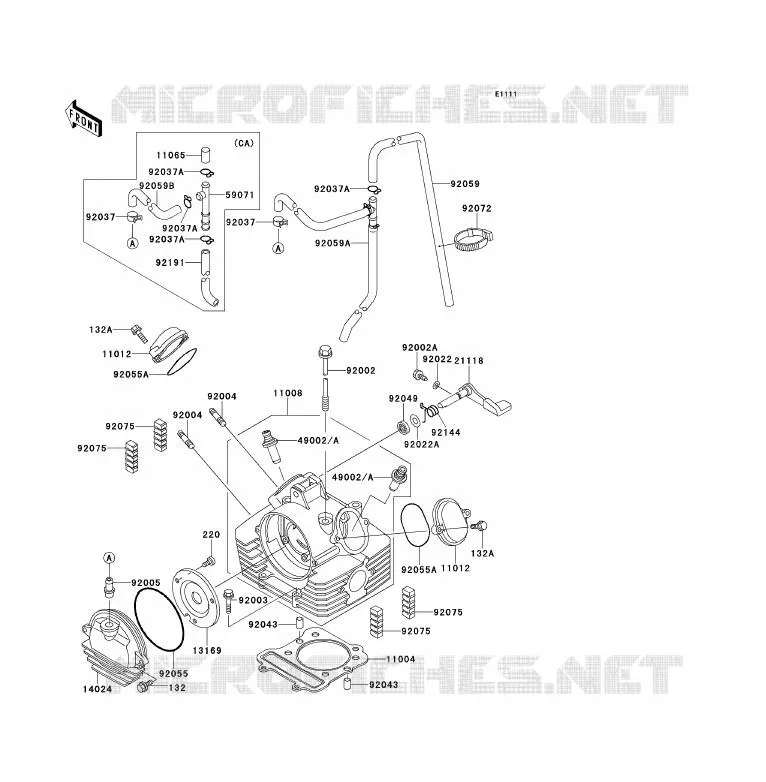 CULASSE Kawasaki QUAD 300 2000 KLF300  KLF300-B13