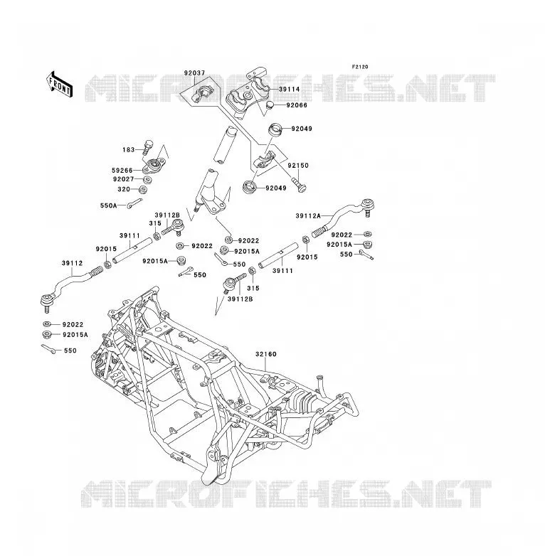 CH&Acirc;SSIS Kawasaki QUAD 300 2001 KLF300  KLF300-B14