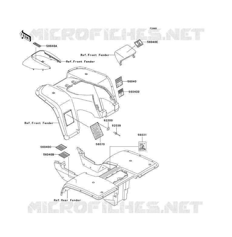 LABEL Kawasaki QUAD 300 2002 KLF300  KLF300-B15