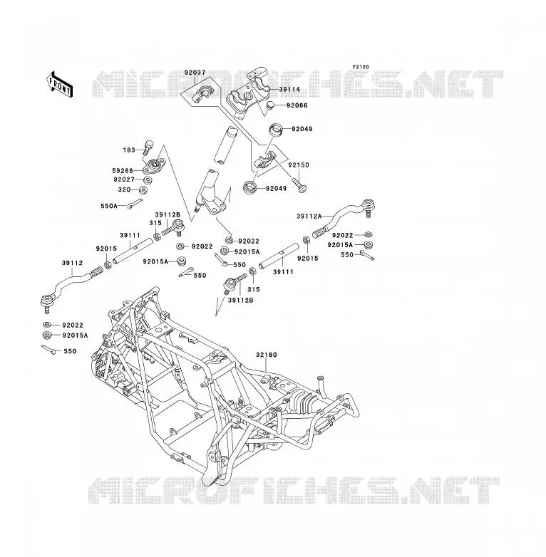 CH&Acirc;SSIS Kawasaki QUAD 300 2003 KLF300  KLF300-B16