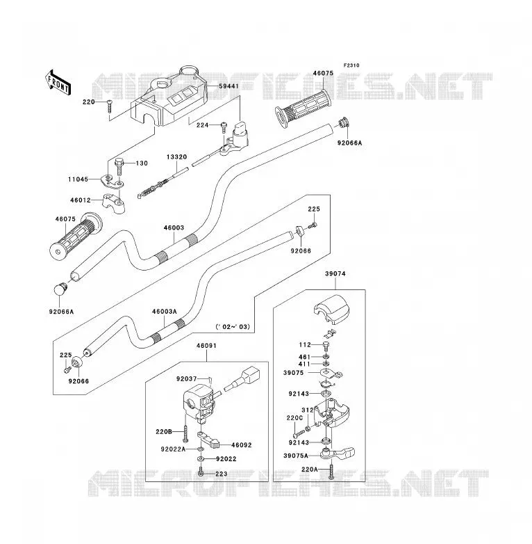 GUIDON Kawasaki QUAD 300 2003 KLF300  KLF300-B16