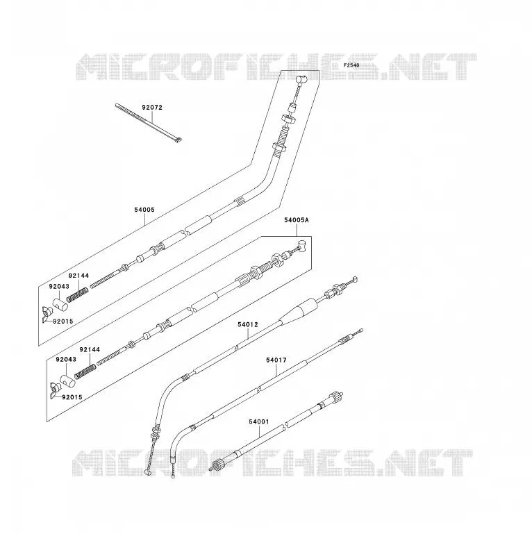 CABLES Kawasaki QUAD 300 2004 KLF300  KLF300-B17