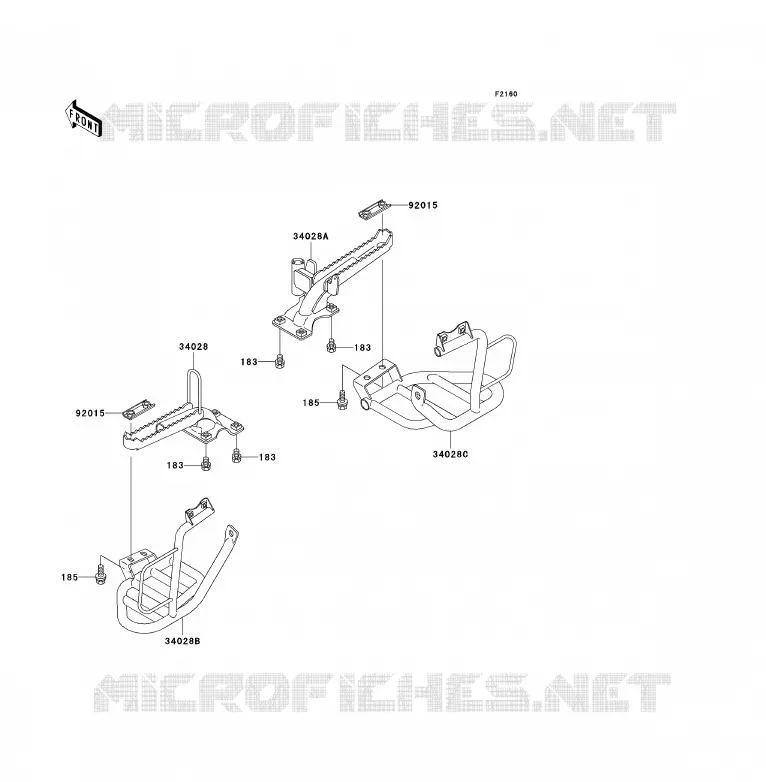 REPOSE PIED Kawasaki QUAD 300 2004 KLF300  KLF300-B17