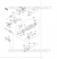 FOURCHETTE/BARRILLET DE SELECTION pour Kawasaki KLF300 2005