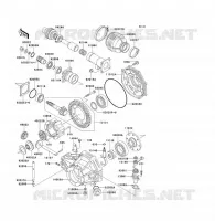 ARBRE DE TRANSMISSION/TRANS.FINALE pour Kawasaki KLF300 1989