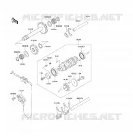 BARILLET/FOURCHETTE pour Kawasaki KLF300 1989