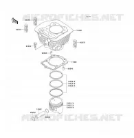 CYLINDRE/PISTON pour Kawasaki KLF300 1989