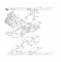 PIECE DE CADRE pour Kawasaki KLF300 1989