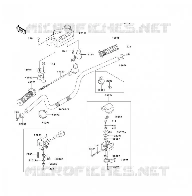 GUIDON Kawasaki QUAD 300 1989 KLF300  KLF300-B2
