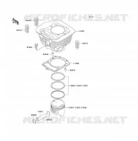 CYLINDRE/PISTON pour Kawasaki KLF300 1992