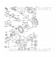 ARBRE DE TRANSMISSION/TRANS.FINALE pour Kawasaki KLF300 1992