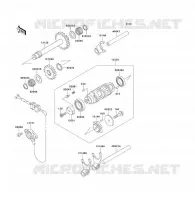 FOURCHETTE/BARRILLET DE SELECTION pour Kawasaki KLF300 1993